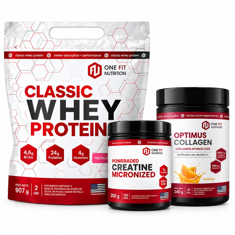 Pack Whey Proteina + Creatina 200g + Colágeno 240g