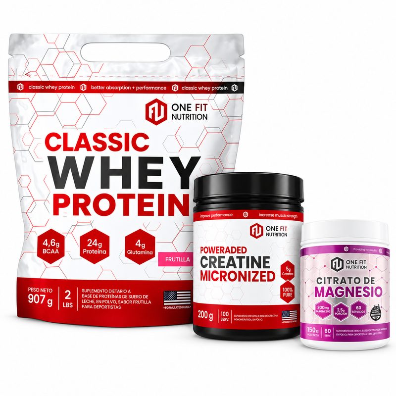 Pack Whey Proteina + Creatina 200g + Magnesio 150g