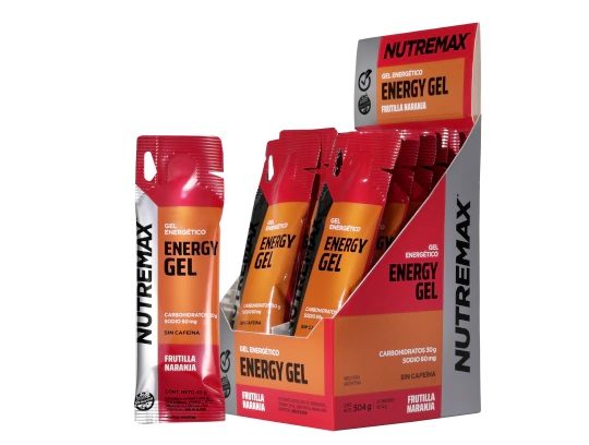CAJA Energy Gel x12uni Naranja Frutilla - NUTREMAX