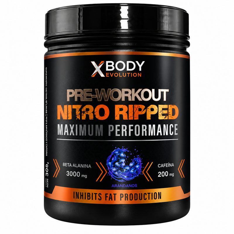 Pre Workout NitroRipped 450g Arandanos - XBODY