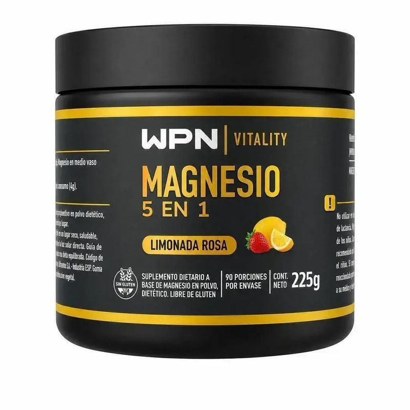 Magnesio 5en1 225gr Limonada Rosa